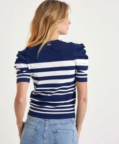 Jersey De Rayas Con Perlas De Liu Jo