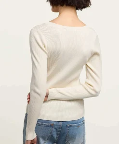 Jersey Summum De Punto Acanalado Con Cuello En V