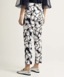 Joseph Ribkoff Pantalones De Viscosa Pesada Con Estampado De Hojas