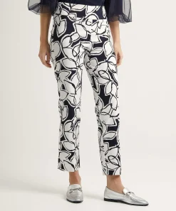Joseph Ribkoff Pantalones De Viscosa Pesada Con Estampado De Hojas
