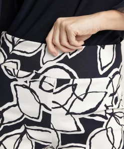 Joseph Ribkoff Pantalones De Viscosa Pesada Con Estampado De Hojas