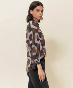 Luisa Cerano Blusa Estampado Grafico