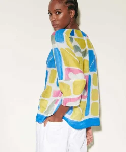 Luisa Cerano Blusa Ramio Estampado Grafico