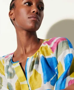 Luisa Cerano Blusa Ramio Estampado Grafico