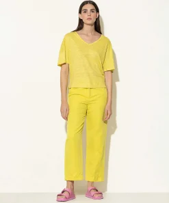 Luisa Cerano Camisa Lino Cuello Pico