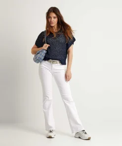 Luisa Cerano Jersey De Ganchillo Manga Corta Lentejuelas