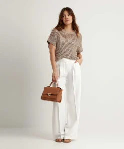 Luisa Cerano Jersey De Ganchillo Manga Corta Lentejuelas
