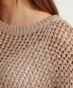 Luisa Cerano Jersey De Ganchillo Manga Corta Lentejuelas