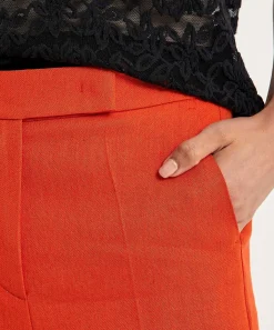 Luisa Cerano Pantalones Anchos De Mezcla De Lino