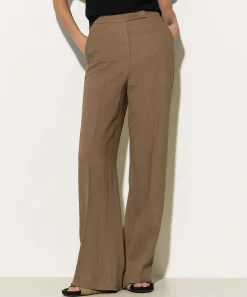 Luisa Cerano Pantalones Anchos De Mezcla De Lino
