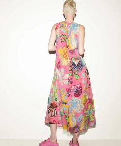 Luisa Cerano Vestido Sin Mangas Estampado Flores Tropicales