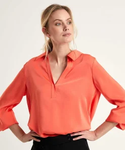 Marc Cain Blusa Sedosa Cuello Polo