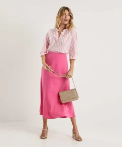 Marc Cain Blusa Voile De Algodon Rayas