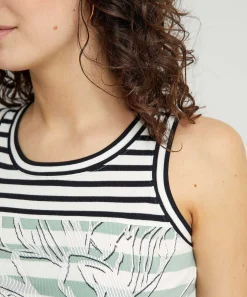 Marc Cain Camiseta Deportiva Con Estampado De Rayas Y