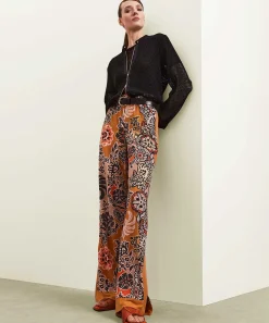 Marc Cain Pantalon Slinky Palazzo Estampado De Flores Wedi