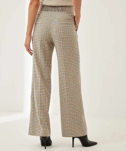 Marc Cain Pantalones Anchos Con Estampado De Cuadros Waxhaw