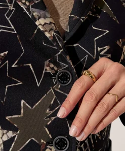 Marc Cain Sports Blazer De Buceo Con Estampado De Estrellas