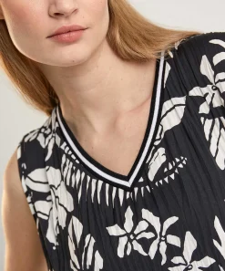 Marc Cain Top Deportivo Plisado Con Estampado Floral