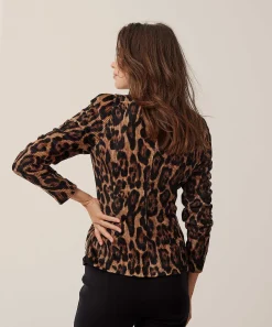 Ml Collections Blazer De Chenilla Con Estampado De Leopardo