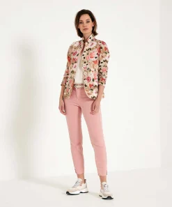 Ml Collections Blazer Seersucker Estampado De Rosas