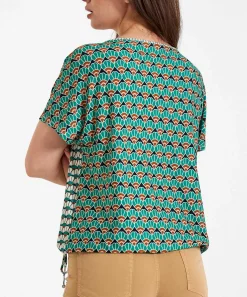 Oui Slinky Shirt Retroprint Cordon