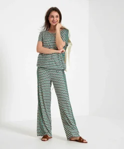 Oui Slinky Shirt Retroprint Cordon