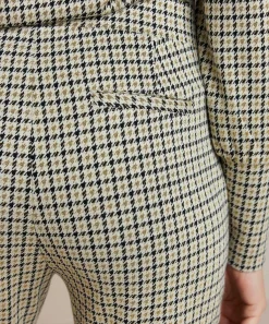 Pantalon Acampanado Summum Pied-De-Poule Lurex