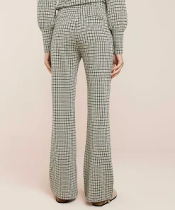 Pantalon Acampanado Summum Pied-De-Poule Lurex