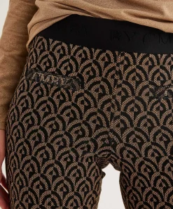 Pantalon Cambio Kick Flare Jacquard Lurex Faith