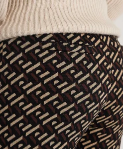 Pantalon Giulia E Tu Acampanado En Jacquard Grafico