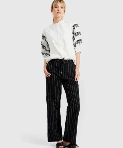 Pantalon Giulia E Tu Lino Rayas