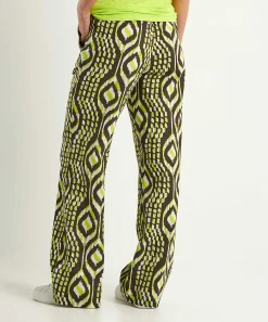 Pantalon Kyra Mezcla De Lino Estampado Ikat Miranda