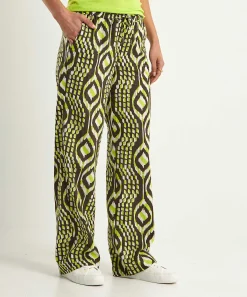 Pantalon Kyra Mezcla De Lino Estampado Ikat Miranda