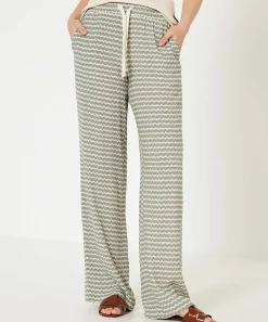 Pantalon Palazzo Moscu Estampado Zigzag Percy