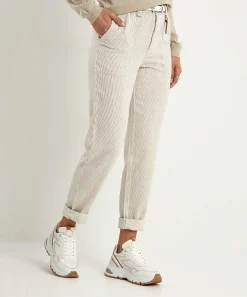 Pantalon Paperbag Moscu Con Rayas Margarita