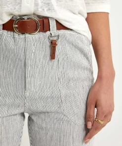 Pantalon Paperbag Moscu Con Rayas Margarita