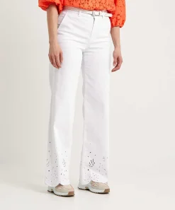 Pantalones Anchos Con Bordado Warri De Marc Cain