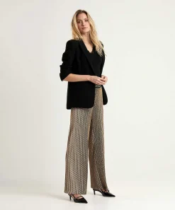 Pantalones Anchos Con Lurex Allison De Cambio
