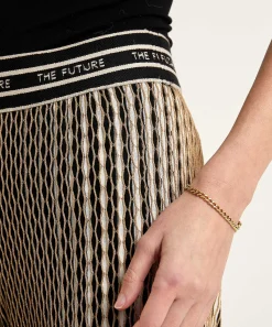 Pantalones Anchos Con Lurex Allison De Cambio