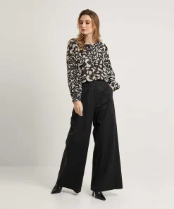 Pantalones Anchos De Popelin De Caroline Biss