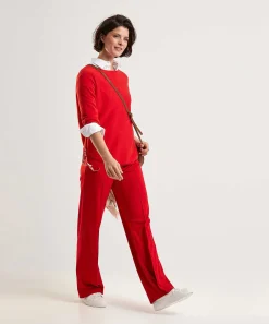 Pantalones Anchos De Punto Oui