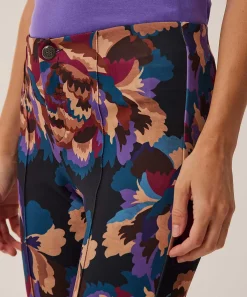 Pantalones Rosner Scuba Estampado De Flores Alisa