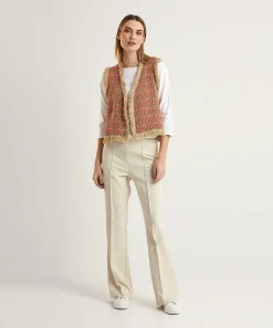 Rosner Pantalones Acampanados Con Pintucks Audrey 1