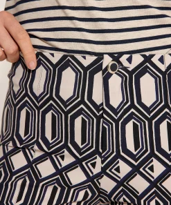 Rosner Pantalones Cropped Invierno Techno Estampado Alisa