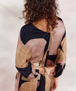 Summum Top Sedoso Reversible Estampado Moderno