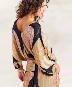 Summum Top Sedoso Reversible Estampado Moderno
