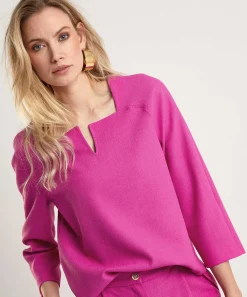 Top De Crepe Con Manga Raglan De Caroline Biss