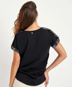 Top Sedoso Con Estampado De Cachemira De Liu Jo