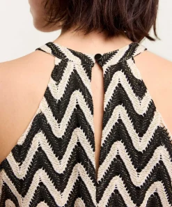 Top Summum Halter De Ganchillo En Zigzag