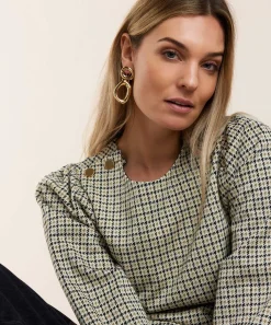 Top Summum Jersey Pied-De-Poule Lurex
